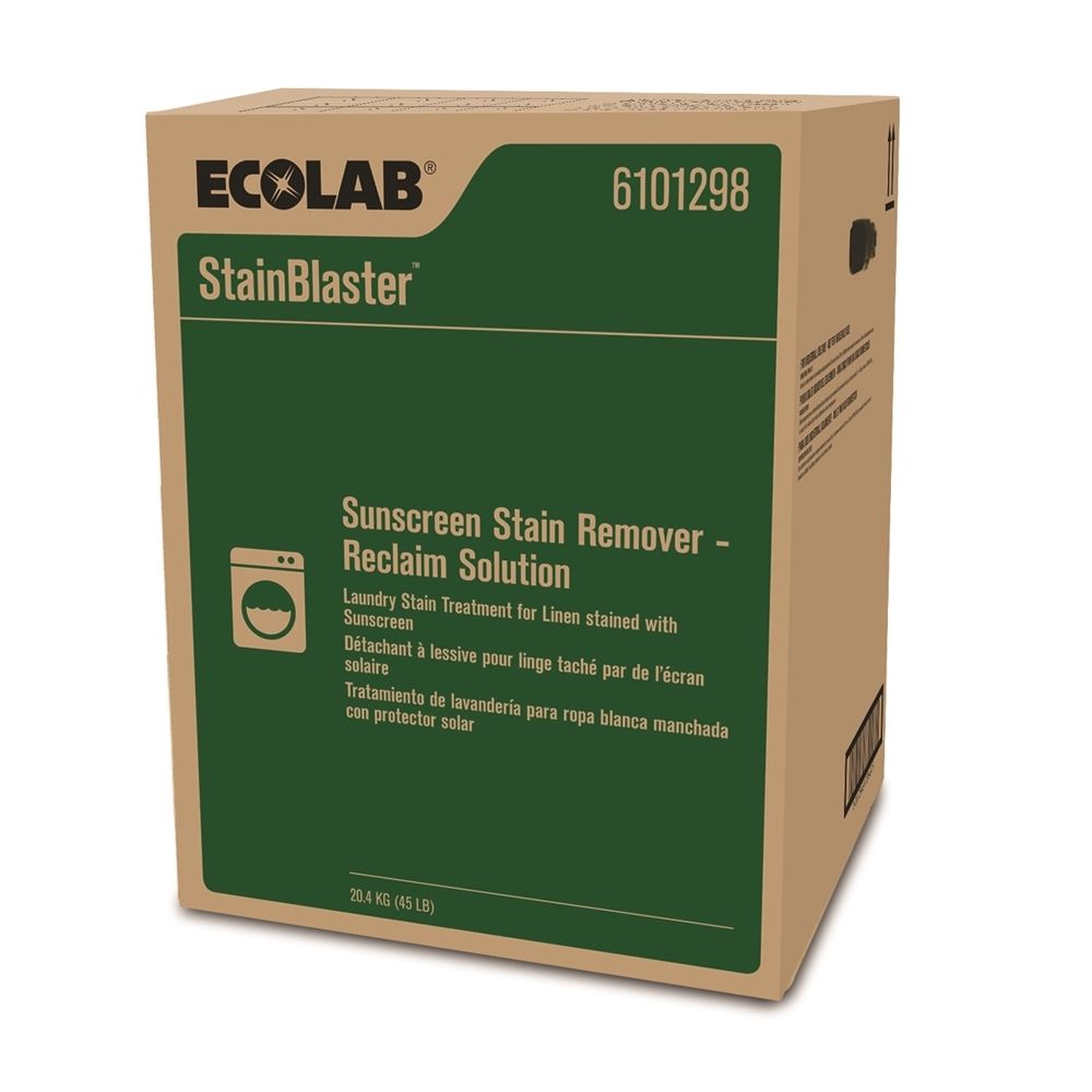 Ecolab® StainBlaster Sunscreen Stain Remover - Reclaim Solution 45 Lbs. #06101298